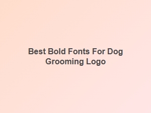 Best Bold Fonts for a Dog Grooming Logo