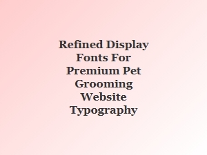 Refined Display Fonts for Premium Pet Grooming