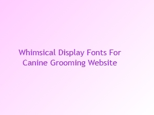 Whimsical Fonts for Your Canine Grooming Brand