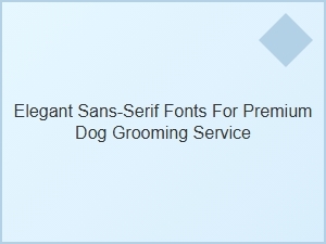Elegant Sans-Serif Fonts for Premium Dog Grooming